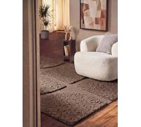 Ted Baker - Moderna Alfombra de Pelo Largo Jasper - Alfombra Suave para salón, diseño geométrico, Estructura Shaggy 3D, Hecha a Mano, Efecto Profundo para salón, Dormitorio - marrón, 160 x 230 cm