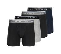 Ted Baker Paquete de 4 Calzoncillos Tipo bóxer elásticos de algodón para Hombre, Color Negro, Gris Jaspeado, Talla XL, Black Beauty/Grey Heather/Sky, XL