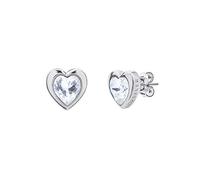 Ted Baker Pendientes de tuerca con forma de corazón de cristal Han para mujer, Latón, Circonia cúbica