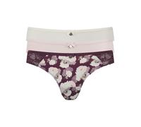 Ted Baker Pixie 3pk Print And Plain Brief Berry Floral / Whisper White Talla: XXL | Calzoncillos Outlet | Mujer | Blanco