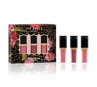 Ted Baker Power Pout Trio, 3 brillos de labios, peonía delicada, rosa transparente y rosa esmaltado, juego de regalo para mujeres, 3 x 4,34 ml