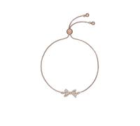 Ted Baker Pulsera Ajustable Lazo De Cristal Para Mujer (Tono Oro Rosa/Cristal Transparente)