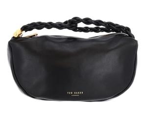 Ted Baker S282312blacko/S, Bolso Hobo Mediano de Cuero Statement Hardware para Mujer, Black, Standard