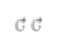 Ted Baker Seeni - Pendientes de aro pequeños, chapados en oro rosa o plata con cristal (tono plateado), Oro rosa Cristal Plata