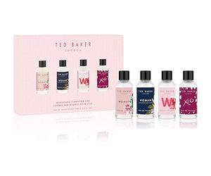 Ted Baker Set de regalo de mini perfumes para mujer: Woman, Woman Edición Limitada, W, X2O. Ideal para viajar. Colección de Eau de Toilette Floral y Frutal. 4 x 15 ml