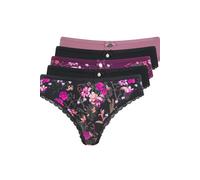 Ted Baker Tansy 5pk Brief Jet Black/black Print/witsful Mauve/dark Pur Talla: XL | Calzoncillos Outlet | Mujer | Negro