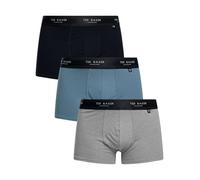 Ted Baker Traje de baño para Hombre, algodón, Paquete de 3, (TBB02), Negro/Blanco/Gris, XL