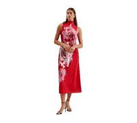 Ted Baker WMD-aliara-Printed Cowl Neck Midi Slip Dress Vestido para ocasión Especial, Rosso, 42 para Mujer