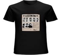 Ted Bundy Wanted by FBI Poster & Mugshot Serial Killer True Crime Mens T-Shirt Printed Graphic Top Unisex tee Black M