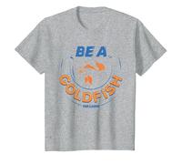 Ted Lasso Be a Goldfish Camiseta, Niños, Gris Jaspeado, 4 años