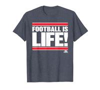 Ted Lasso Football is Life Camiseta, Hombre, Azul Jaspeado, XXL