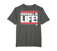 Ted Lasso Football is Life Camiseta, Hombre Tallas Grandes, Asfalto, 3X Alto