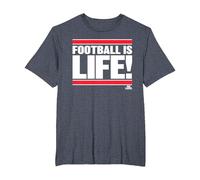 Ted Lasso Football is Life Camiseta, Hombre Tallas Grandes, Azul Jaspeado, 4X Alto
