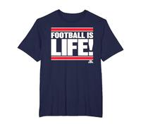 Ted Lasso Football is Life Camiseta, Hombre Tallas Grandes, Azul Marino, 3X Alto