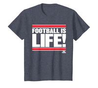 Ted Lasso Football is Life Camiseta, Niños, Azul Jaspeado, 4 años