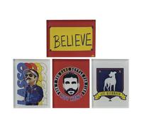 Ted Lasso - Juego de 4 imanes para nevera con citas y personajes de programas de televisión, producto oficial para el hogar, la oficina y regalos
