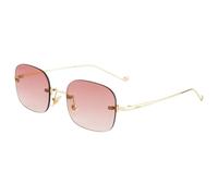 Ted Smith Gafas de sol cuadradas doradas con lentes graduadas rosa protección UV hombre mujer