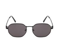 Ted Smith Gafas de sol ovaladas con borde completo, lentes de policarbonato y 100% protección UV, para hombre y mujer, talla S a M, 52-21-140, Negro , 52
