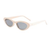 Ted Smith Gafas de sol para mujer, protección UV, lentes grises, color crema