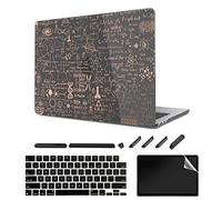 TeDaWen 13.6" MacBook Air Crystal Black Case (Modelo de Lanzamiento 2022: A2681 M2 Chip), Funda para computadora portátil y Cubierta para Teclado y Protector, (Imagen de Receta de Oro Rosa) K1