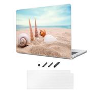 TeDaWen Funda Compatible con MacBook Air 13,6 Pulgadas 2025-2022 Modelo : A3240 M4 A3113 M3 A2681 M2 Chip, Patrón Impreso Hard Shell Laptop Skin para MacBook Air 13,6 - Moldes de Arena de Playa