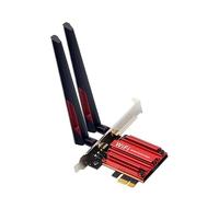 Teday 10DB Antennas WiFi 6E PCIE Adapter Intel AX210 Bluetooth 5.3 Wireless 5374Mbps 2 in 1 Tri Band 2.4G/5G/6Ghz WiFi 6 Network Card for PC Desktop Windows 10 11