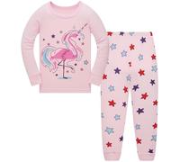 TEDD Pijamas Niña 100% Algodon Manga Larga Infantil Ropa a Juego Conjunto Edad 4-5 Años