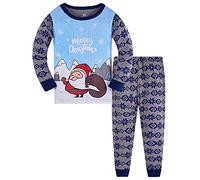TEDD Unisex Pijamas Niño Niña Navidad Algodon Manga Larga Infantil Ropa a Juego Conjunto Edad 5-6 Años