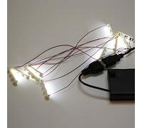 TEDDOO 20 Luces de Bloques de construcción, alimentación USB y Conexiones de Terminal, Bloque de construcción DIY LED (compatibles Corriente Principal Bloques de construcción Marca)