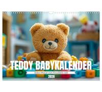Teddy Babykalender - Jeden Monat zum Knuddeln süß (Wandkalender 2026 DIN A3 quer), CALVENDO Monatskalender: Kinderkalender mit süßen Baby-Teddys in ... - perfekter Kalender für Babys und Kinder.