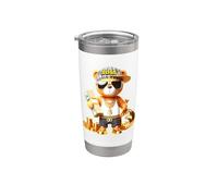 Teddy Bear Boss Money Vaso térmico de acero inoxidable de doble pared