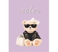 Teddy Bear Notebook for Kids - Aesthetic School Notes Journal, Soft Lavender: A cute and practical notebook for kids and teens - ideal for school, notes and everyday writing.