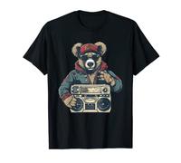 Teddy Bear Street Rap Hip Hop Ghetto Blaster Drip Swag Urban Camiseta