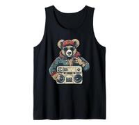 Teddy Bear Street Rap Hip Hop Ghetto Blaster Drip Swag Urban Camiseta sin Mangas