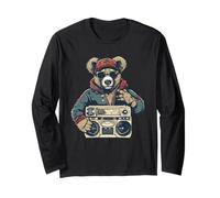 Teddy Bear Street Rap Hip Hop Ghetto Blaster Drip Swag Urban Manga Larga