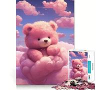 Teddy en el País de los Sueños, Rompecabezas de 1000 Piezas para Adolescentes, Juguete Inteligente, Tiempo de unión, Corte Suave, Lista de Deseos de Santa Claus 50x75cm