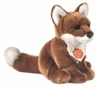Teddy Hermann 90321 Zorro Sentado marrón Rojizo 20 cm, Peluche con Contenido Reciclado Ideal (Material de Relleno)