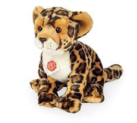Teddy Hermann 90472 Leopardo Sentado 27 cm, Peluche con Contenido Reciclado Ideal (Material de Relleno)