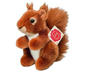 Teddy Hermann 90843 Ardilla 14 cm, Peluche con Contenido Reciclado Ideal (Material de Relleno)
