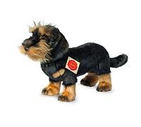Teddy Hermann 91923 Perro Salchicha de Pelo Duro 28 cm, Peluche con Contenido Reciclado Ideal (Material de Relleno)