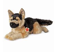 Teddy Hermann 91924 Perro Pastor Acostado 60 cm, Peluche con Contenido Reciclado Ideal (Material de Relleno)