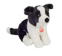Teddy Hermann 91959 Perro Border Collie Cachorro Sentado 25 cm, Peluche con Contenido Reciclado Ideal (Material de Relleno)