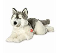Teddy Hermann 92782 Perro Husky 60 cm, Peluche con Contenido Reciclado Ideal (Material de Relleno)
