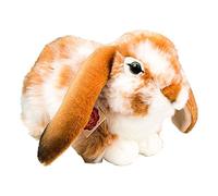 Teddy Hermann 93791 Conejo Carnero Conejo acostado marrón Claro piebald 30 cm, Peluche con Contenido Reciclado Ideal (Material de Relleno)