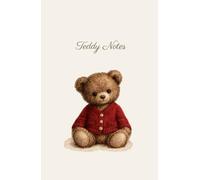 Teddy Notes: Teddy Bear Red Cardigan Notebook | For Kids with Wide Ruled Lines for Easy Writing Practice | 5.5 x 8.5 inch