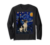 Teddy Roosevelt Terrier Perro Van Gogh Noche Estrellada Manga Larga