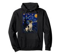 Teddy Roosevelt Terrier Perro Van Gogh Noche Estrellada Sudadera con Capucha