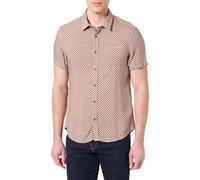 Teddy Smith C-arlric MC Camisa de Vestir, Beige, XXL para Hombre