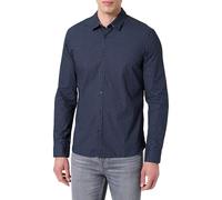Teddy Smith Cartón Ml Camisa de Vestir, Total Navy/Micro Dots, L para Hombre