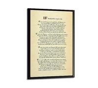 TeDe Rudyard Kipling If You Can - Lienzo decorativo para pared, sala de estar, dormitorio, pósteres de 30 x 45 cm, estilo marco